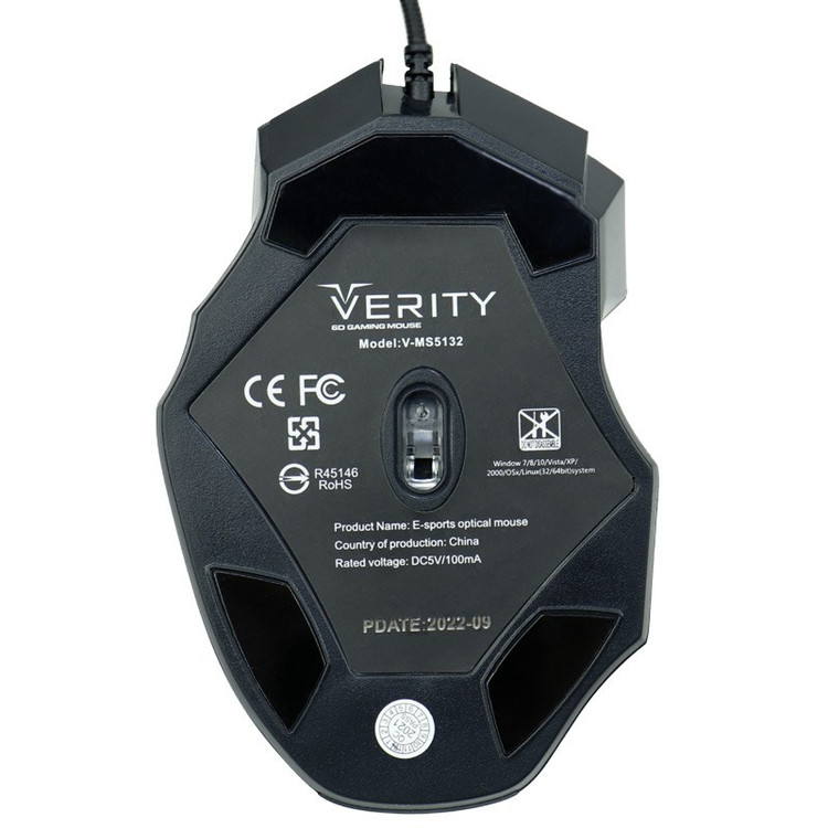 موس گیمینگ وریتی RGB دار مدل Verity V-MS5132 با گارانتی 6 ماهه