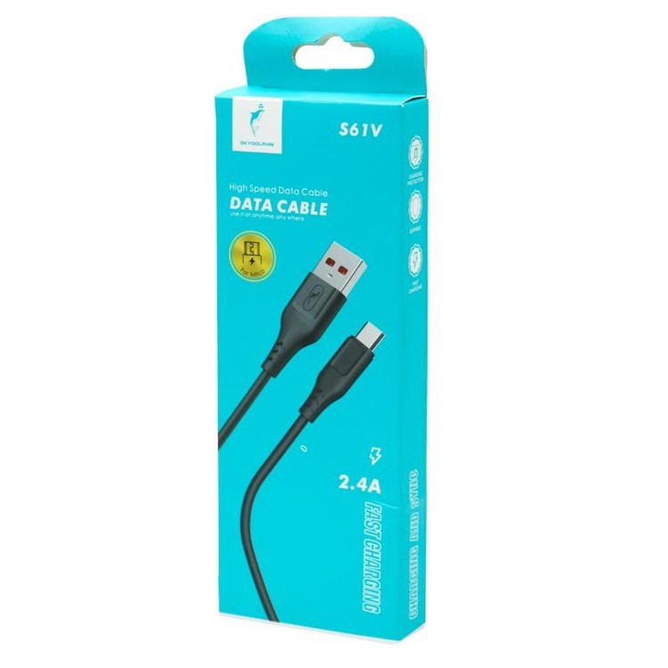 کابل شارژ میکرو فست شارژ اسکای دلفین مدل Sky Dolphin S61V یک متری