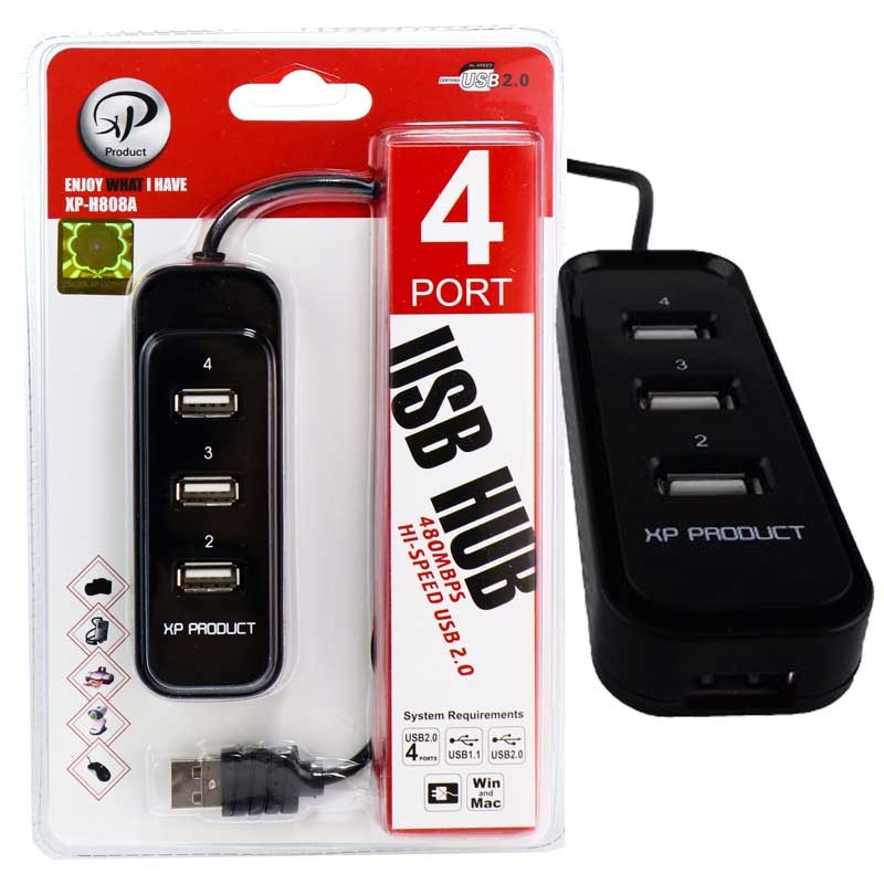 هاب Usb چهار پورت ایکس پی پروداکت مدل XP-Product XP-H808 گارانتی 6 ماهه