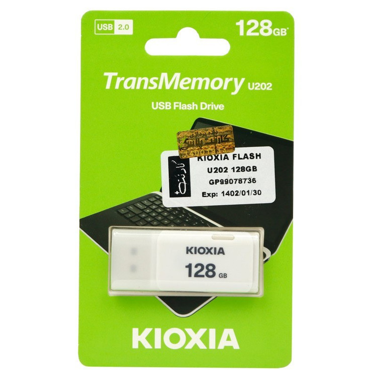 فلش 128 گیگ کیوکسیا مدل Kioxia U202 گارانتی 60 ماهه ماتریس