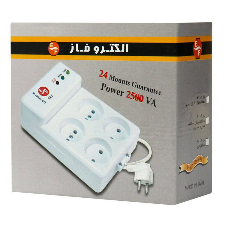 محافظ برق الکتروفاز مدل 4001 کلید دار با کابل 1.5 متری