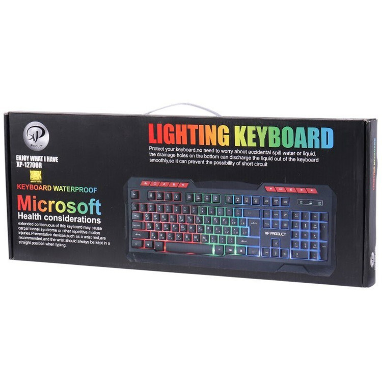 کیبورد گیمینگ ایکس پی RGB دار مدل XP-Product XP-12700R