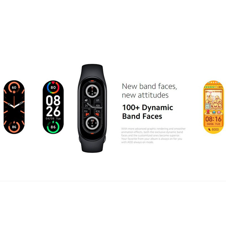 دستبند هوشمند شیائومی می بند 7 مدل Xiaomi Mi Band 7 گلوبال با گارنتی به همراه گلس هدیه