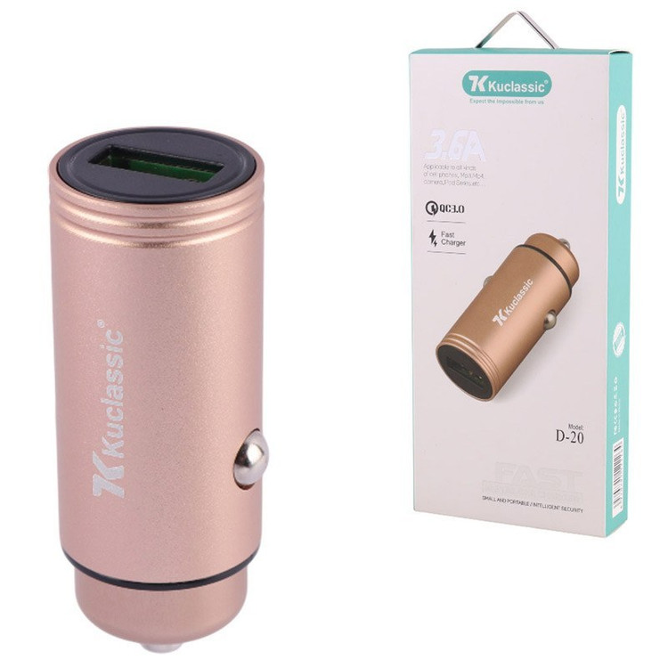 شارژر فندکی فست شارژ کوکلاسیک مدل Kuclassic D-20