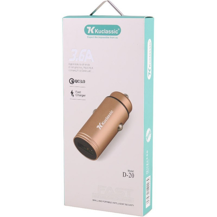 شارژر فندکی فست شارژ کوکلاسیک مدل Kuclassic D-20