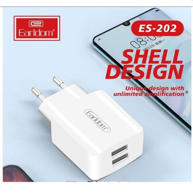 شارژر فست شارژ ارلدام Earldom ES-202 2Port 2.4A 12W