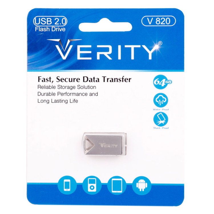 فلش 64 گیگ وریتی مدل Verity V820 USB3.0 با گارانتی