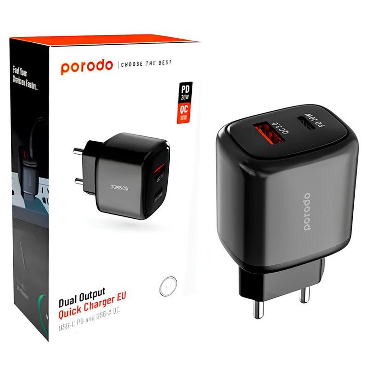 شارژر فست شارژ پرودو مدل Porodo PD-20WACEU با گارانتی