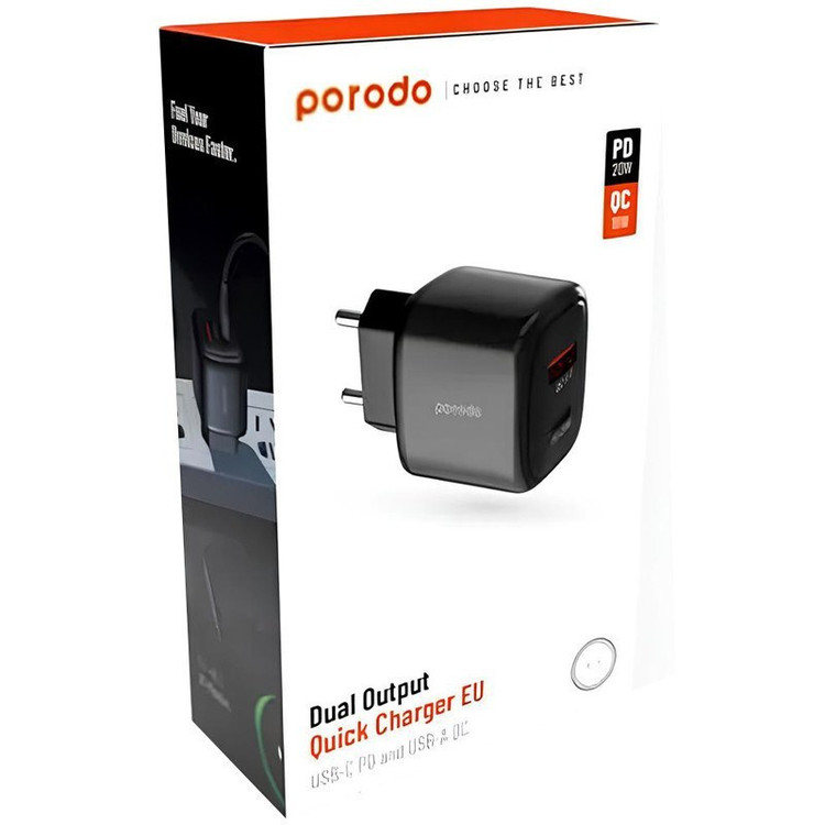 شارژر فست شارژ پرودو مدل Porodo PD-20WACEU با گارانتی