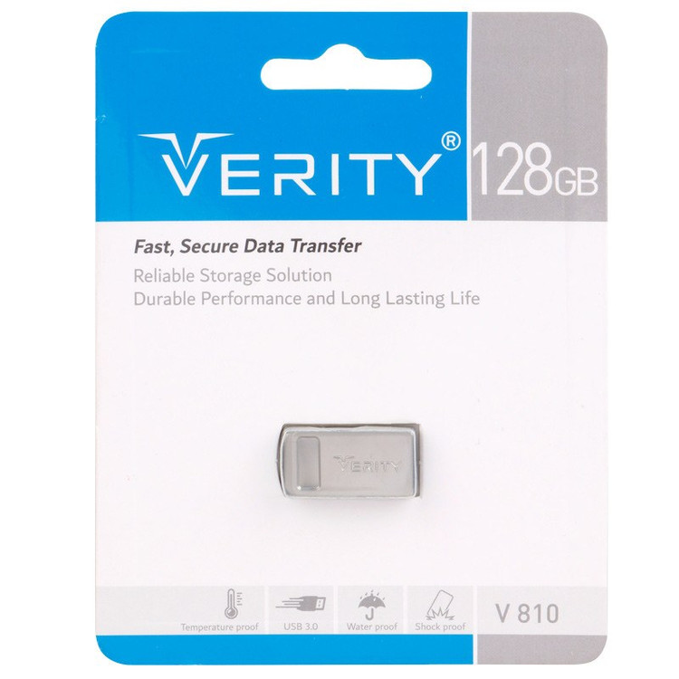 فلش 128 گیگ وریتی مدل Verity V810 USB3.0 گارانتی مادام العمر آسان سرویس