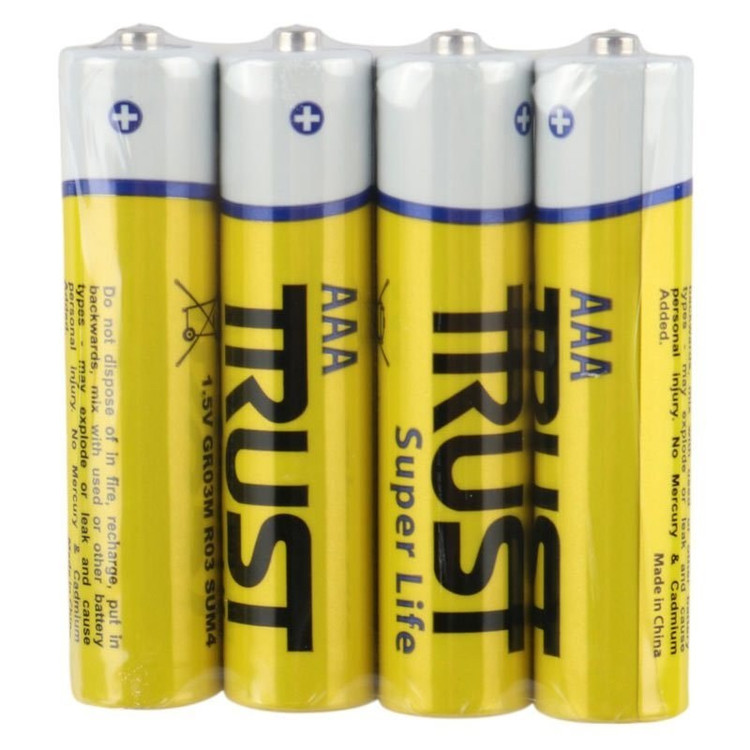 باتری نیم قلمی تراست مدل Trust Super Life بسته 4 عددی