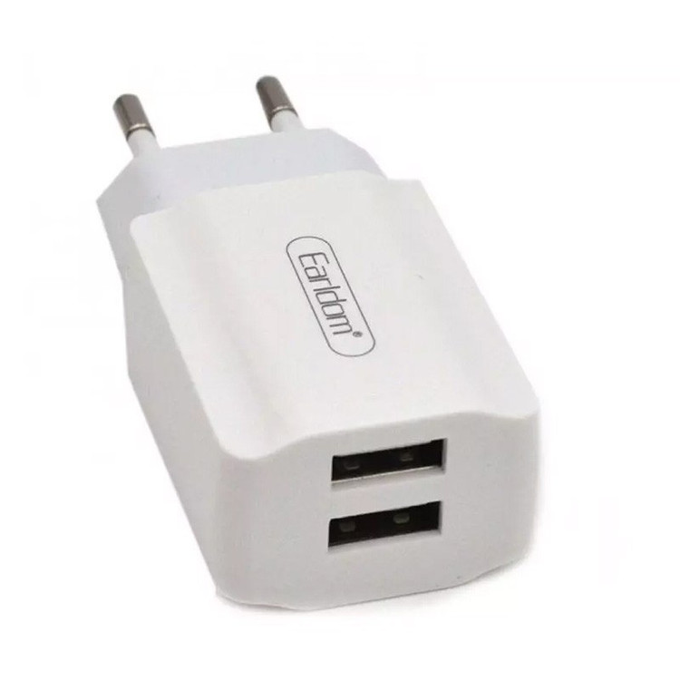 شارژر فست شارژ ارلدام Earldom ES-202 2Port 2.4A 12W با کابل تایپ سی