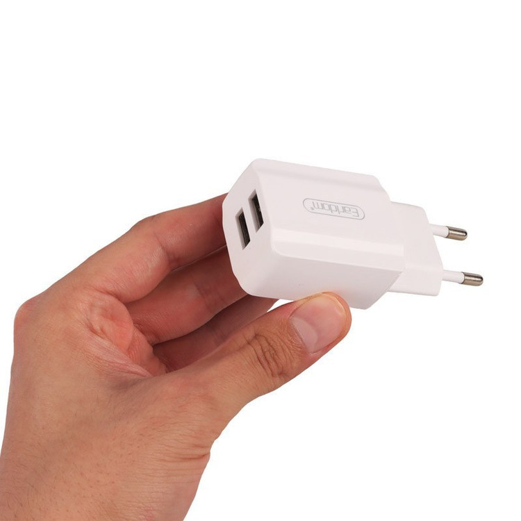 شارژر فست شارژ ارلدام Earldom ES-202 2Port 2.4A 12W با کابل تایپ سی
