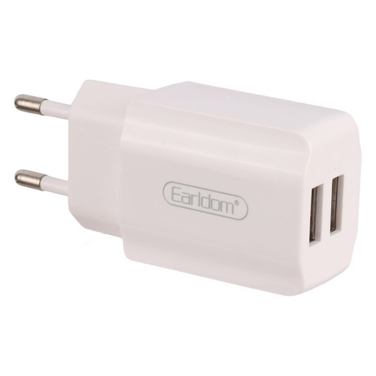 شارژر فست شارژ ارلدام Earldom ES-202 2Port 2.4A 12W با کابل تایپ سی