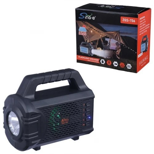 اسپیکر بلوتوثی رم خور و فلش خور مدل Sing-E ZQS-T06 با پنل خورشیدی