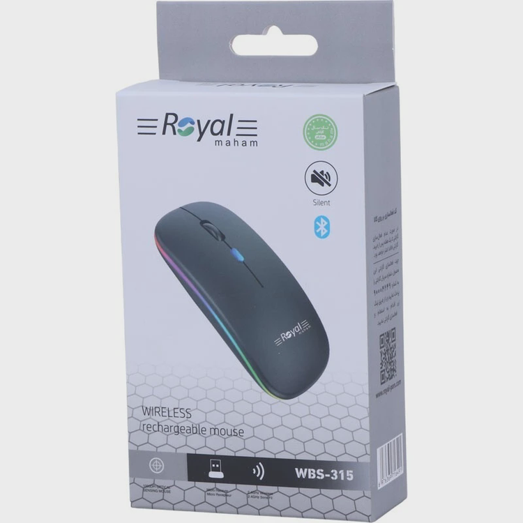 موس بی سیم شارژی بلوتوث سایلنت رویال مدل WBS-315 با گارانتی
