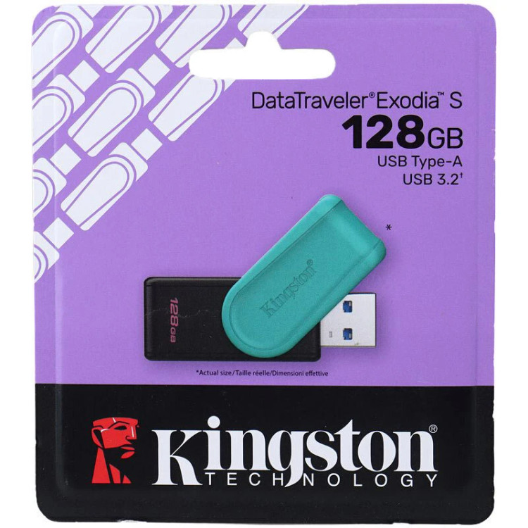 فلش 128 گیگ USB3.2 کینگستون مدل Kingston DataTraveler Exodia S با گارانتی