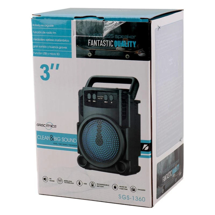 اسپیکر بلوتوثی رم خور و فلش خور مدل Extra BASS GTS-1360