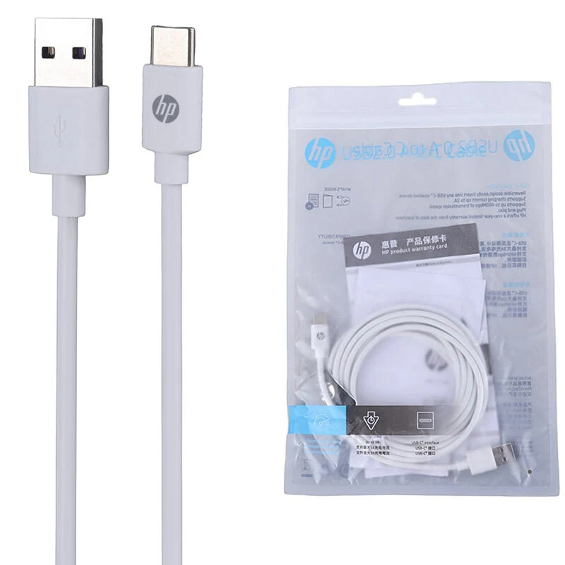 کابل شارژ تایپ سی فست شارژ اچ پی مدل HP DHC-TC100 سه متری