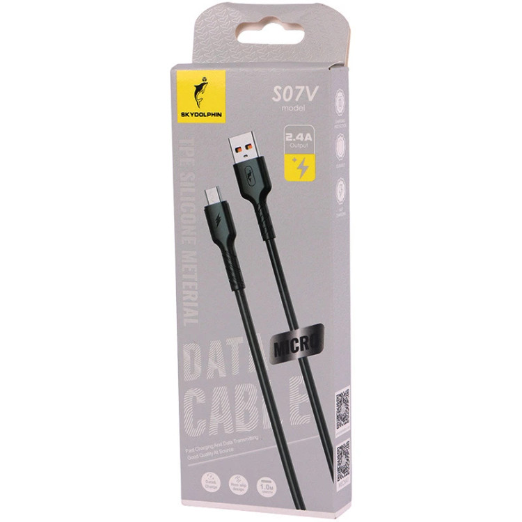کابل شارژ میکرو فست شارژ اسکای دلفین مدل Sky Dolphin S07V یک متری
