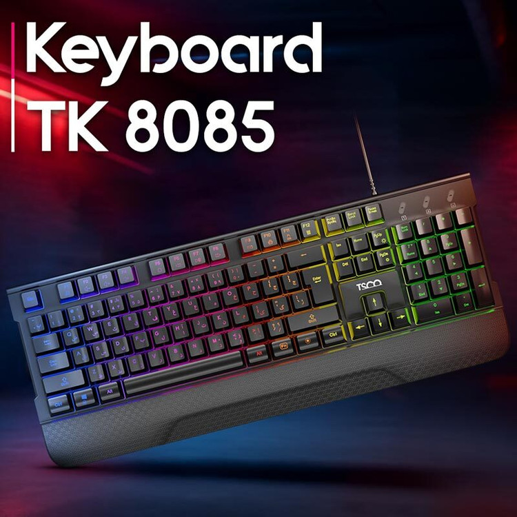 کیبورد گیمینگ تسکو RGB دار مدل TSCO TK 8085GA